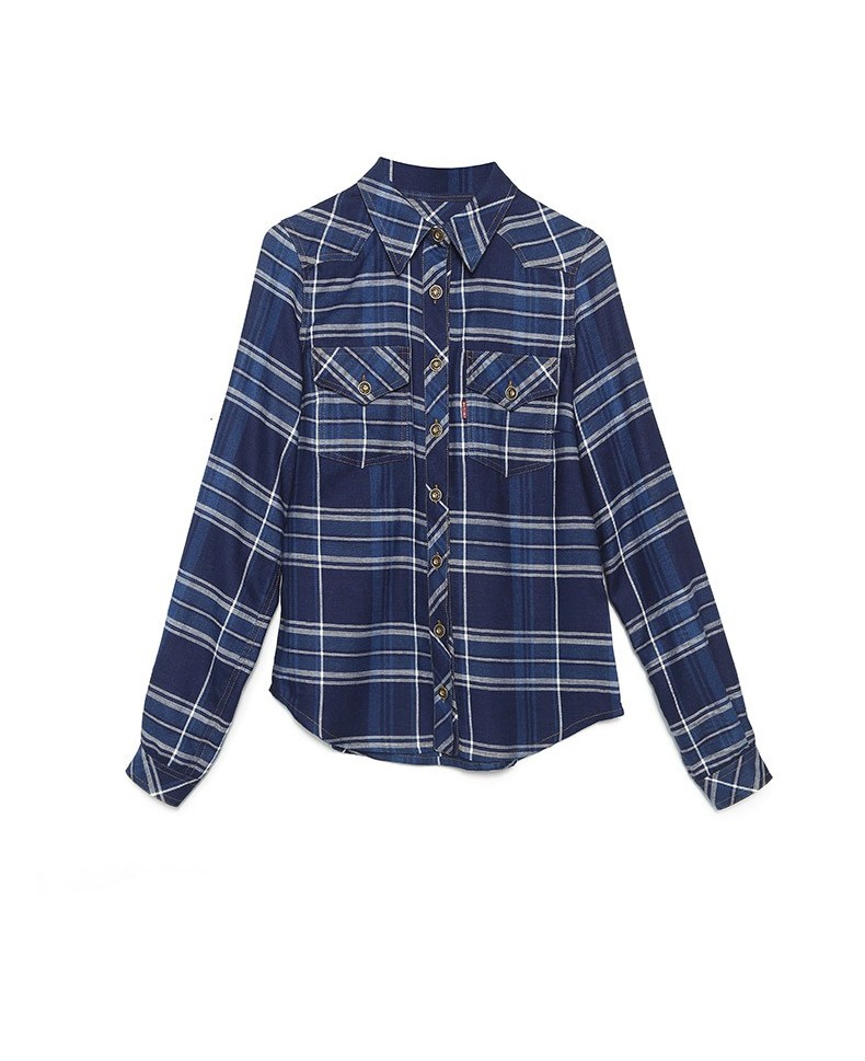 CAMISA BLUE CHECKED WOMAN