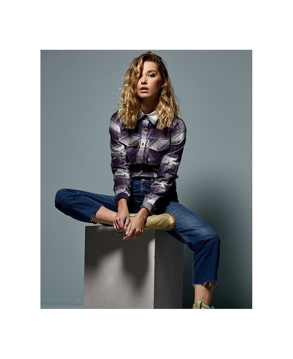 ESSENTIAL CHECKED SHIRT PURPLE ESSENTIAL CHECKED SHIRT PURPLE