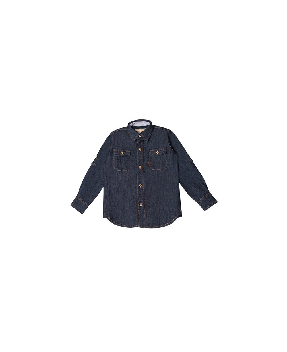 CAMISA DENIM PATCHWORK NIÑO CAMISA DENIM PATCHWORK NIÑO