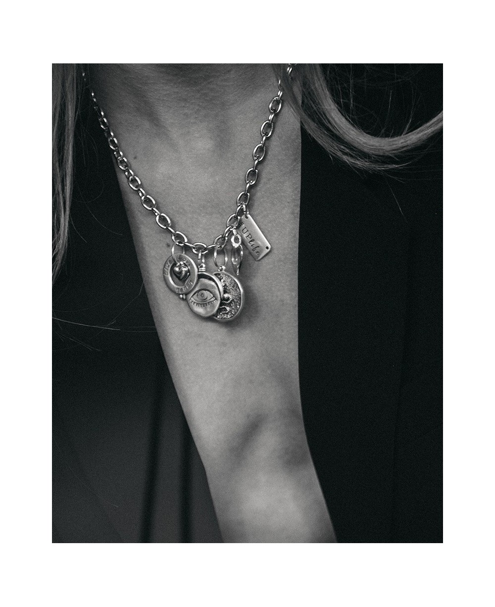 COLLAR CHARMS PLATA CORTO