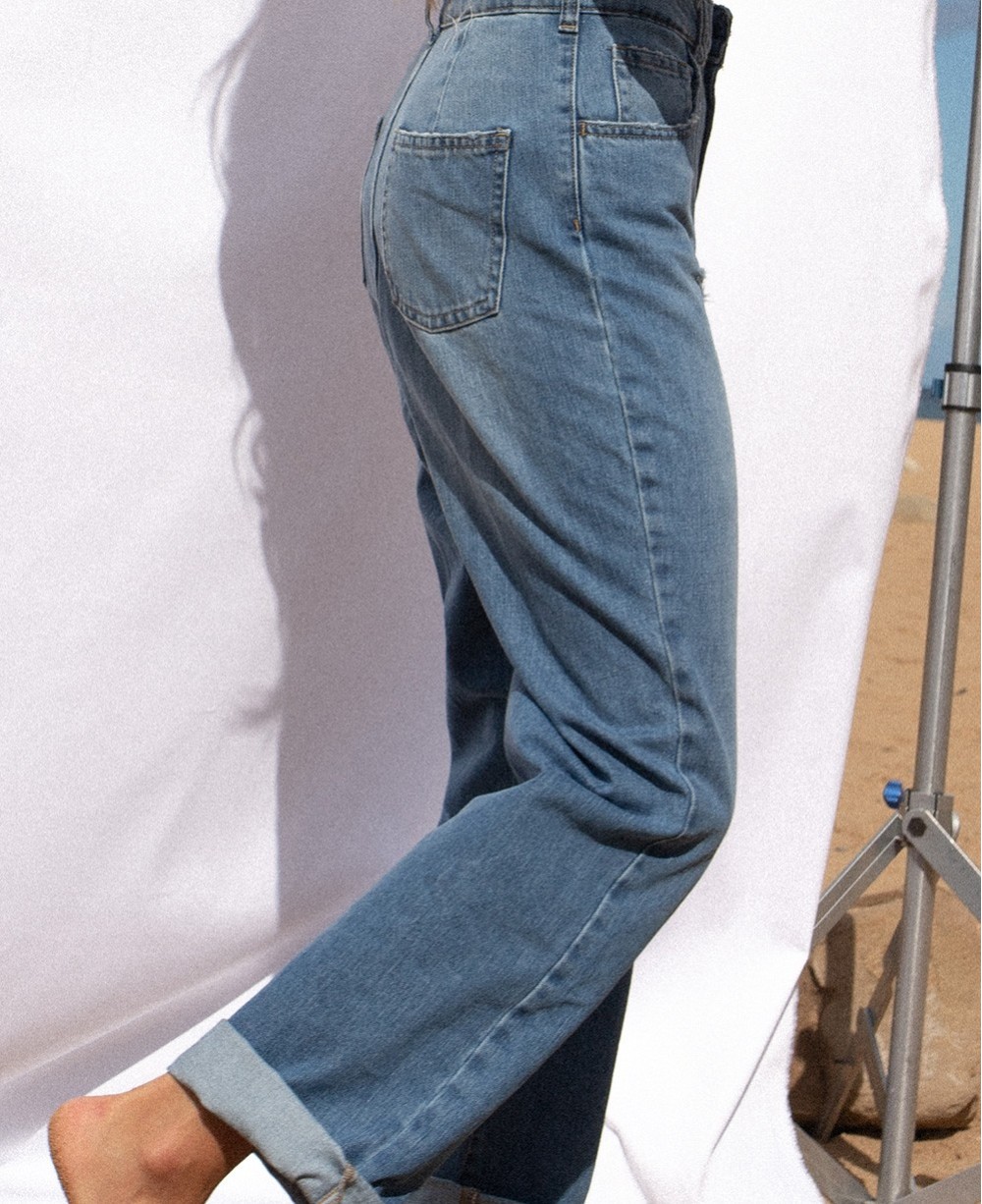 STRAIGHT DENIM TROUSERS