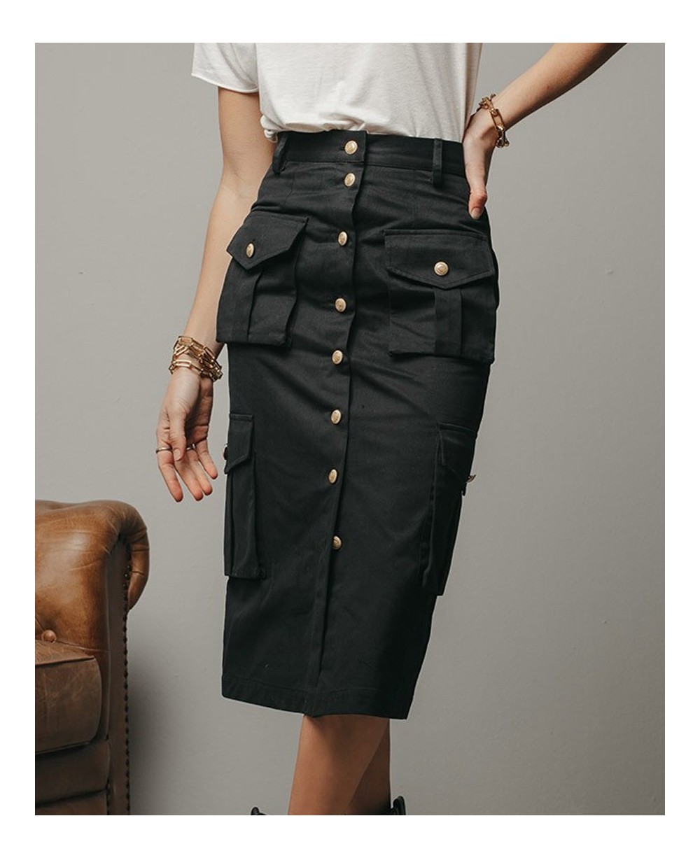 Black military skirt