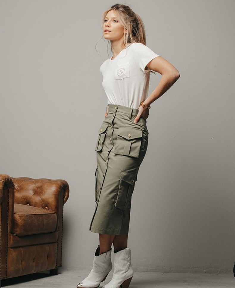 Green military skirt