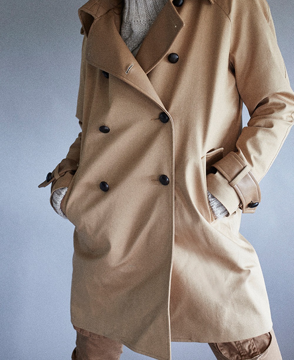 CAMEL TRENCH COAT