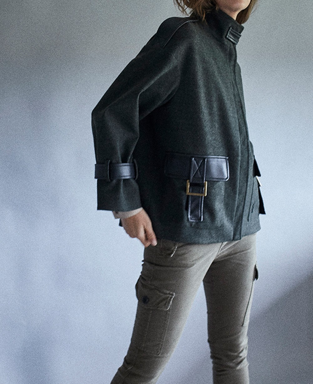 GREEN MILITARY WOOL JACKET