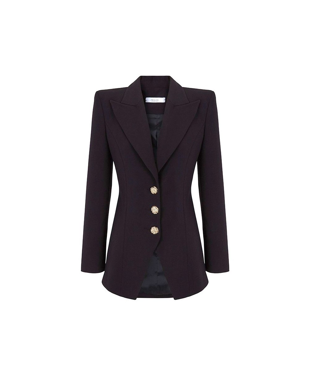 BLACK SHOULDER BLAZER