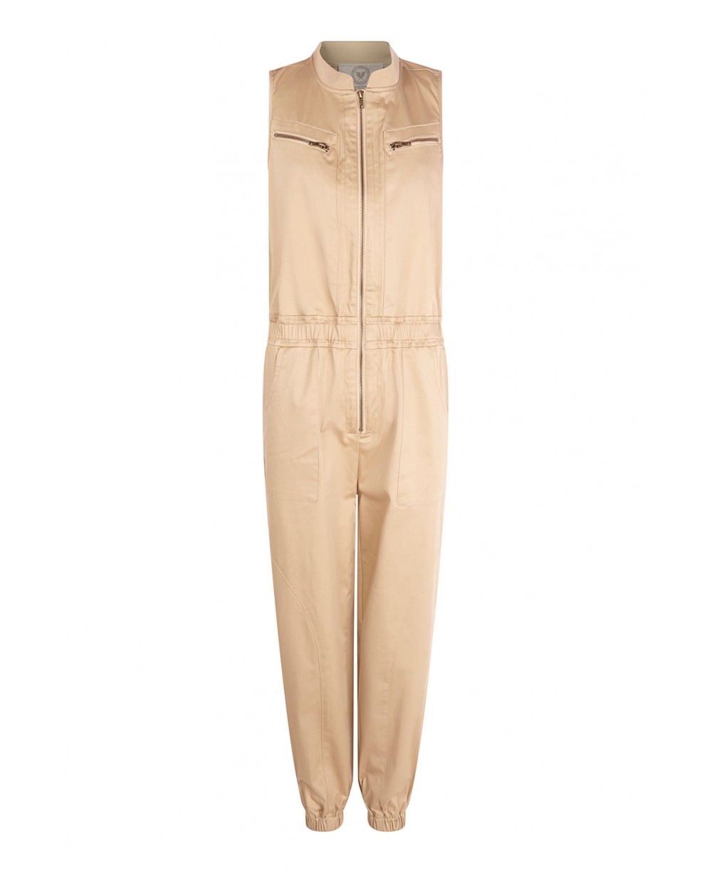 MONO LARGO SIN MANGAS DENIM BEIGE